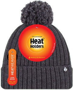 Women's Winter Hat Heat Holders Arden Charcoal