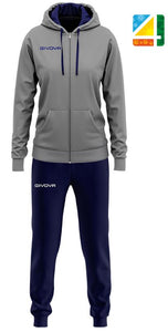 Women's Set Givova King Donna Grey-Blue, S