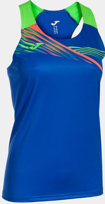 Women's Joma Elite X Tank Top Royal-Fluor Green L