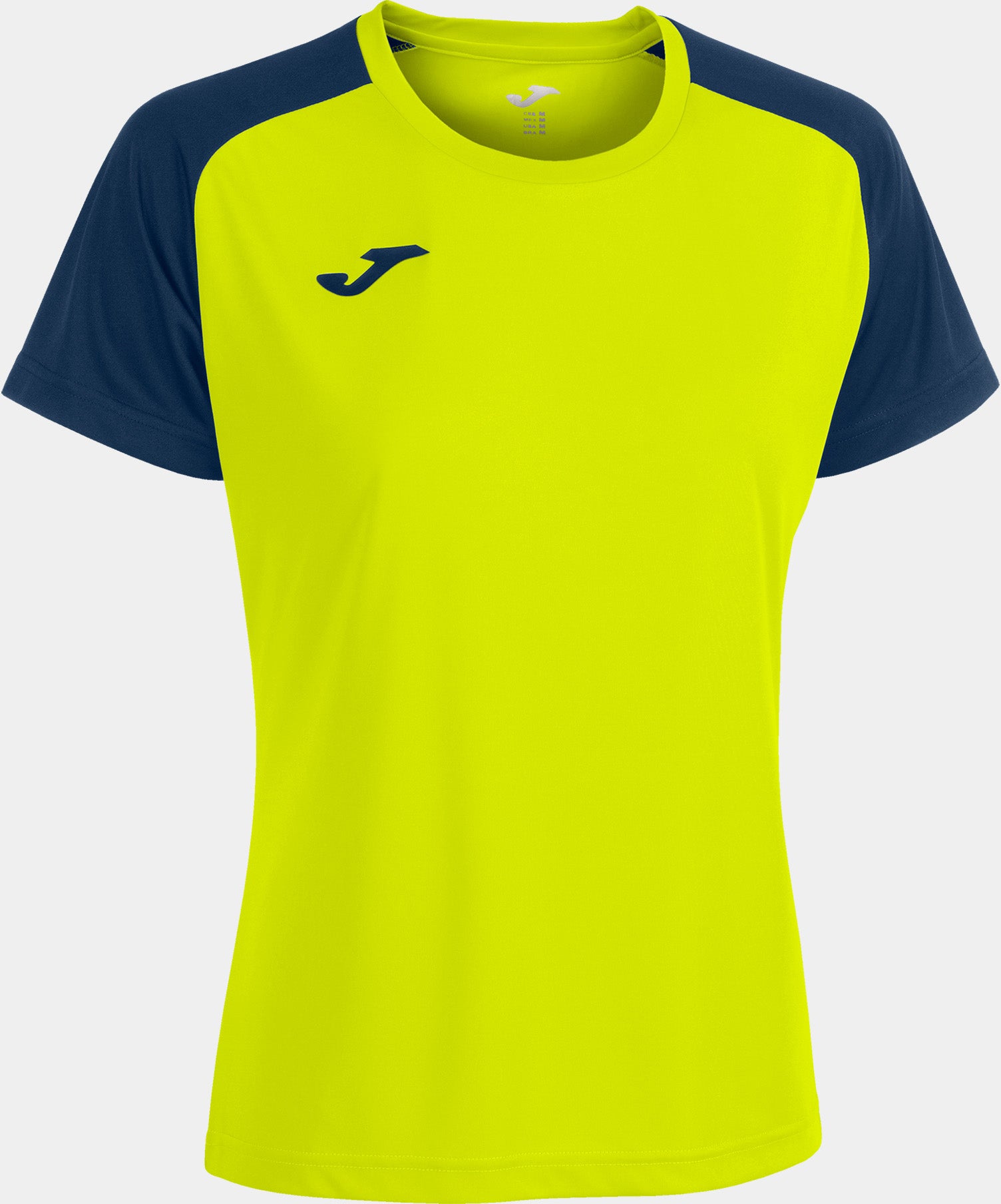 Women's T-shirt Joma Academy Iv Fluor Yellow-Navy, Xs