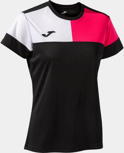 Women's T-shirt Joma Camiseta Manga Black-Pink, S