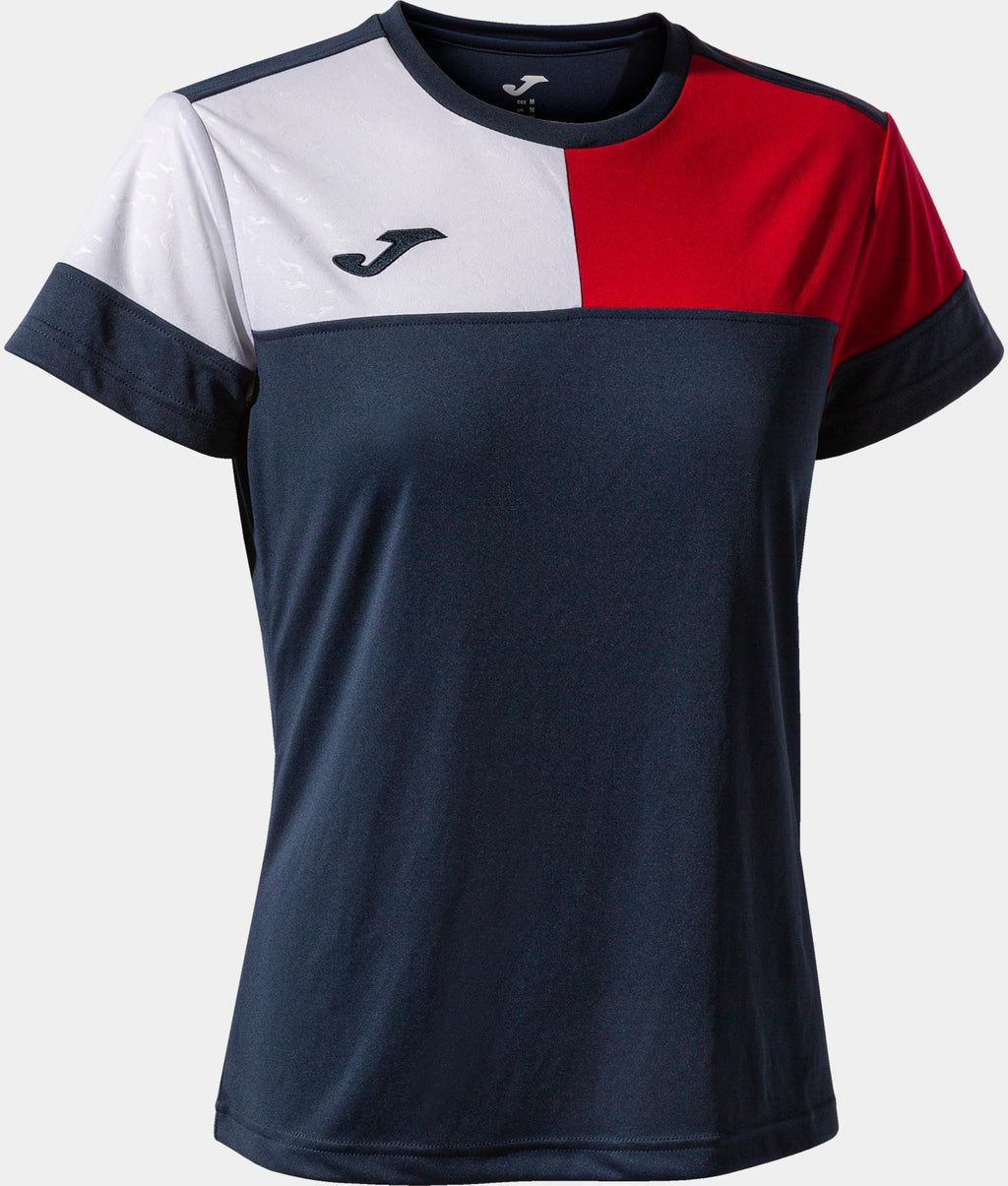 Women's T-shirt Joma Camiseta Manga Navy-Red, S