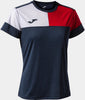 Women's T-shirt Joma Camiseta Manga Navy-Red, S