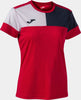 Women's T-shirt Joma Camiseta Manga Red-Navy, Xs