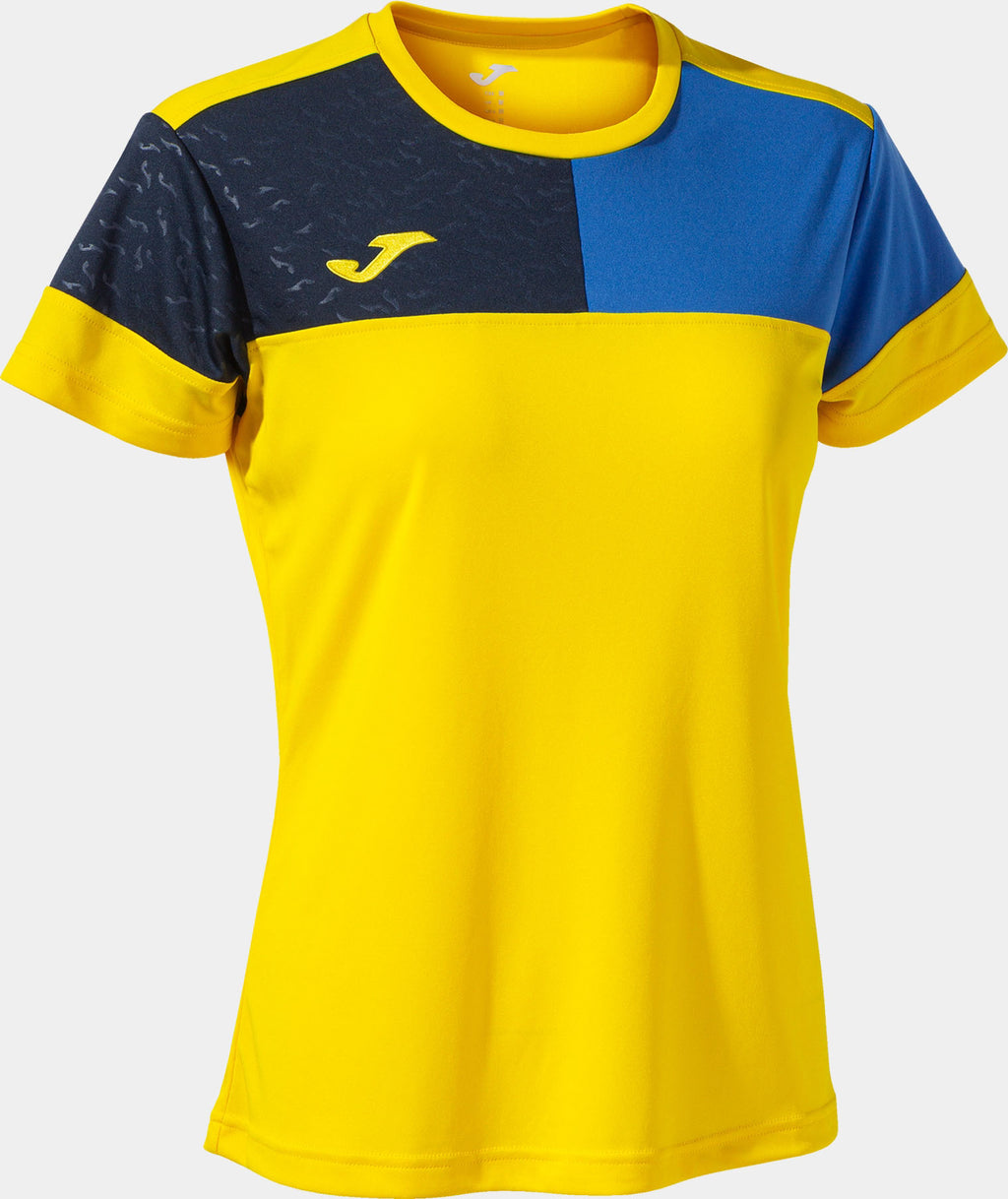 Women's T-shirt Joma Camiseta Manga Yellow-Royal M