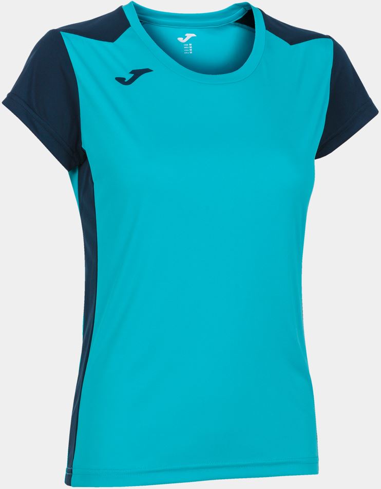 Women's T-shirt Joma Record Ii Fluor Turquoise Xl