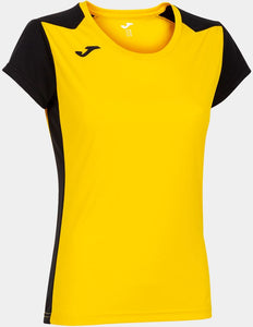 Women's T-shirt Joma Record Ii Yellow-Black M