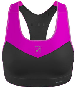 Sports Bra Givova Top Donna Black-Fuxia L