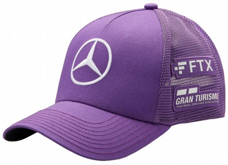 Cap Mercedes Hamilton Team Trucker Cap Purple,