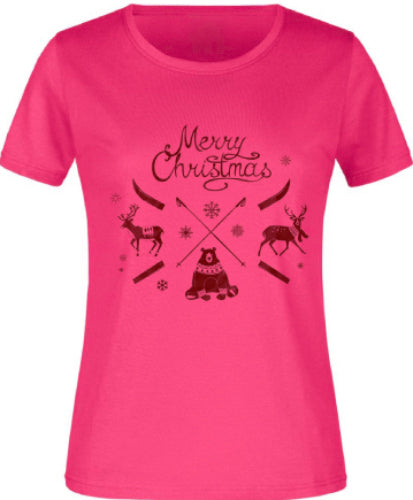 Women's T-shirt Jm Christmas Pink M