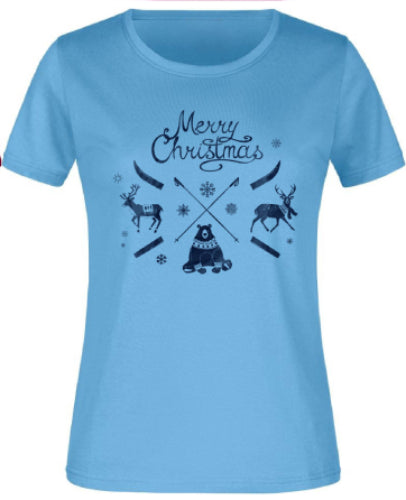 Women's T-shirt Jm Christmas Blue 2Xl